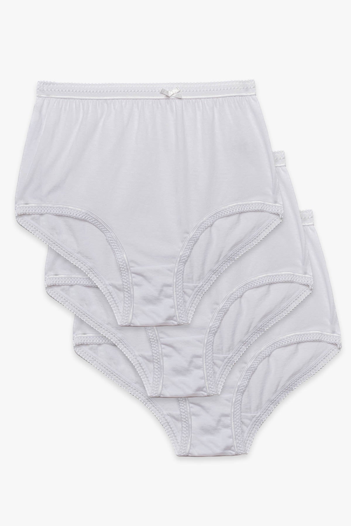 Women'secret Three-Pack Classic Cotton Panties with Logo White