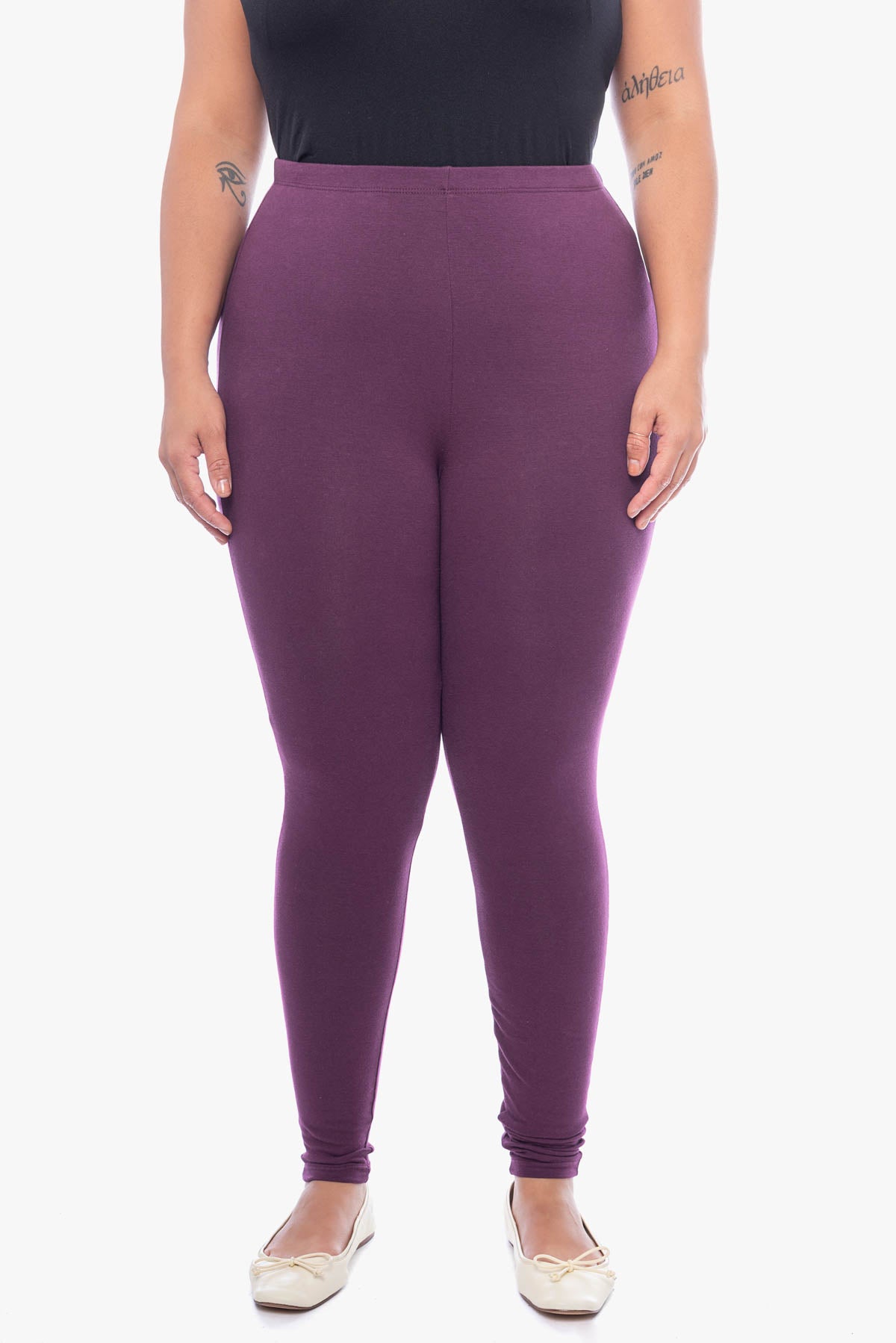 Buy Plus Size Store Women Purple Cotton Leggings (XXL) Online at Best  Prices in India - JioMart.