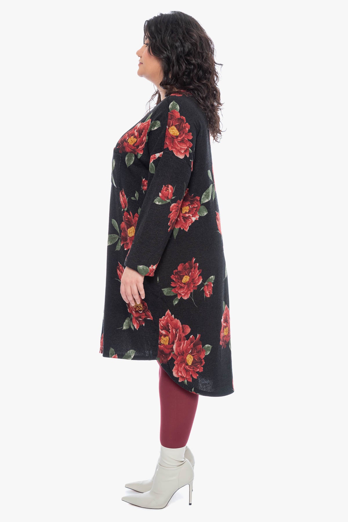 AUDREY hi-low flowered dress