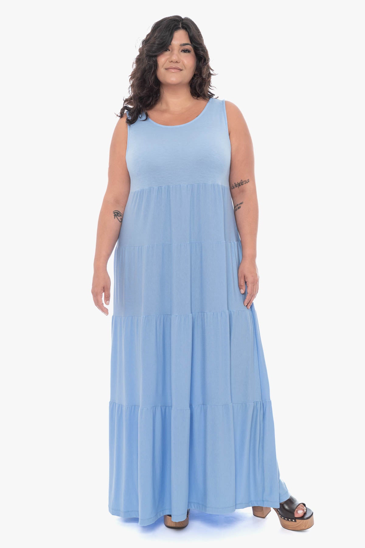 ABIGAIL tiered maxi dress