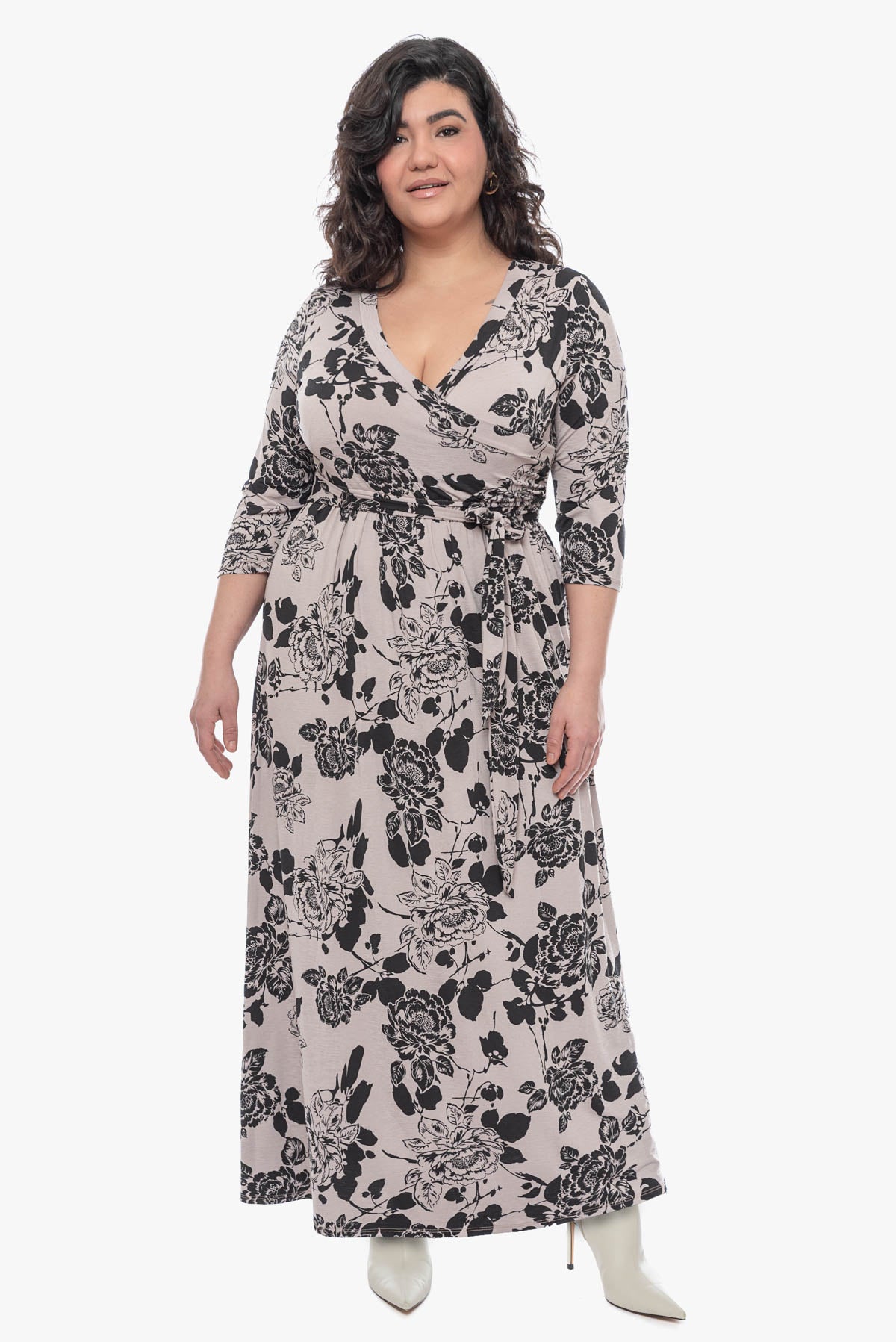 LYNETTE maxi wrap dress