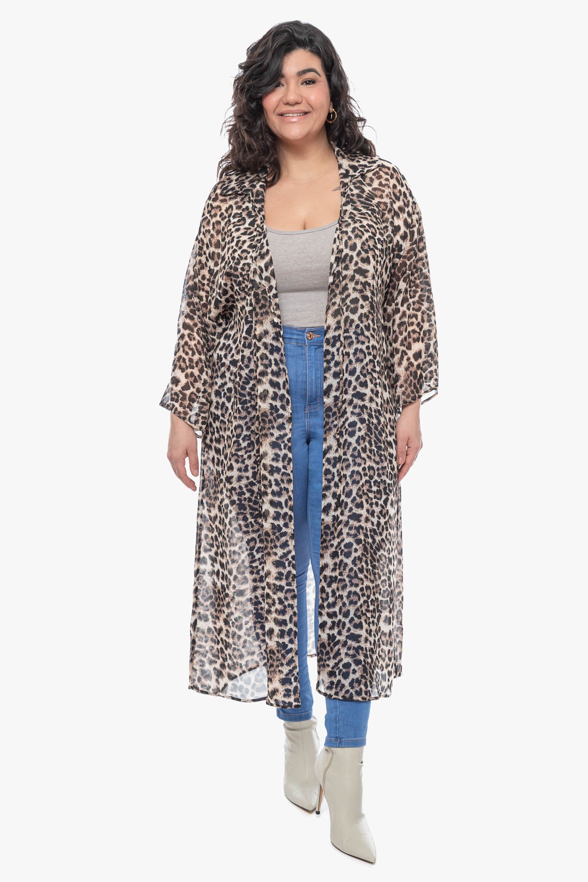 HAZEL cheetah print kimono