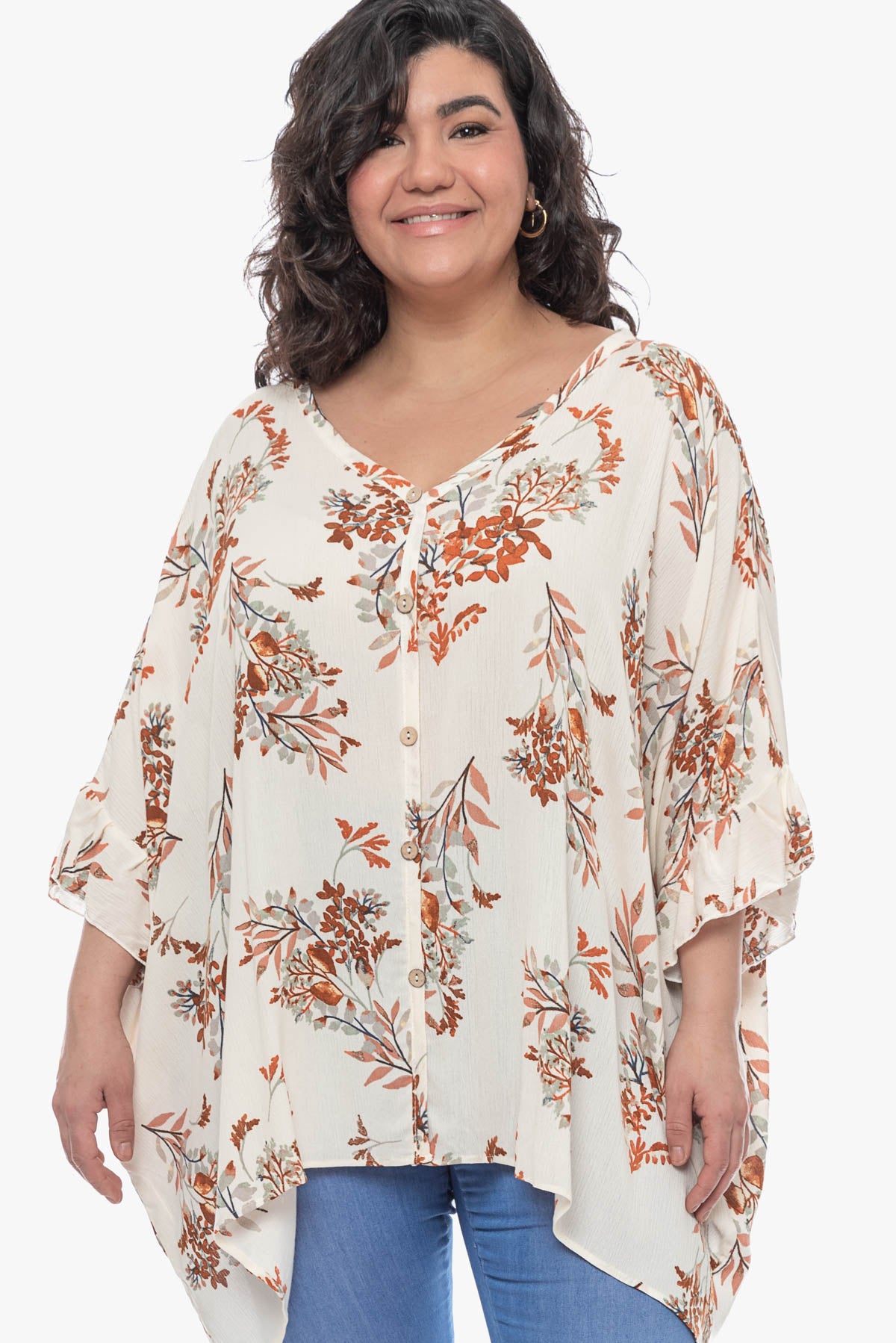 CHRISTEN leaf printed tunic