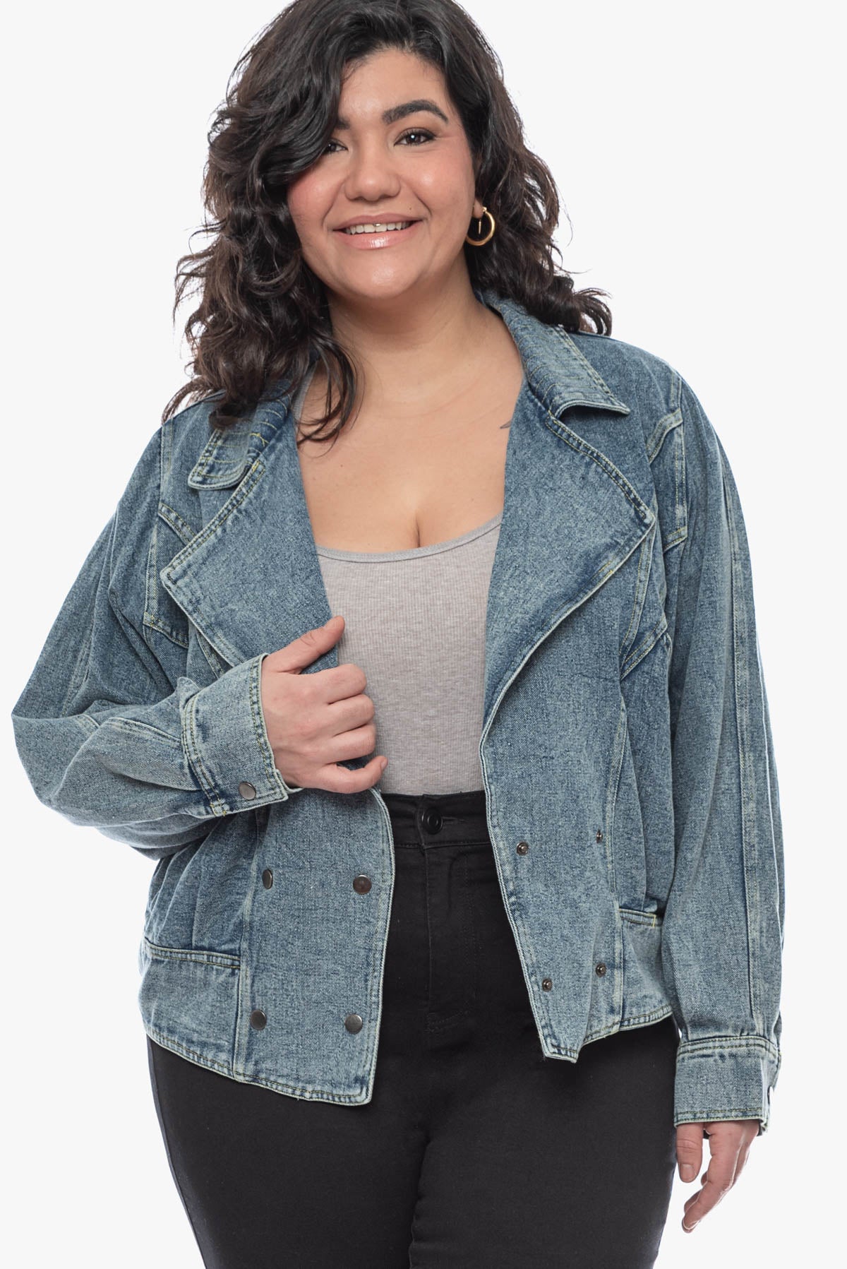 LORETTA washed denim jacket