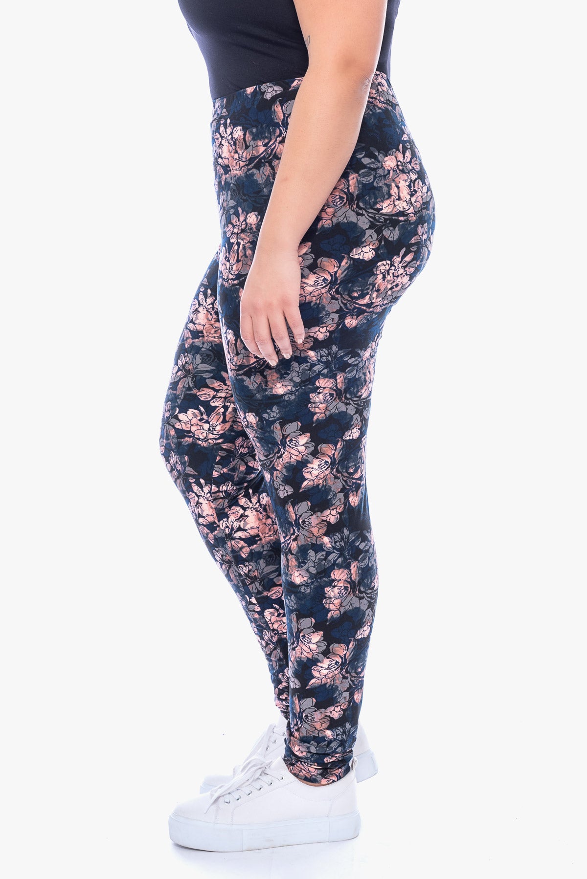 Pink hot sale printed leggings